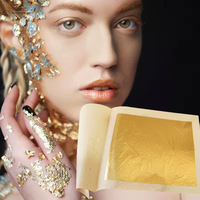 Masques faciaux en feuilles de luxe à l'or 24 carats, aux herbes, anti-âge, hydratants, avec paillettes dorées brillantes, pour peaux sèches