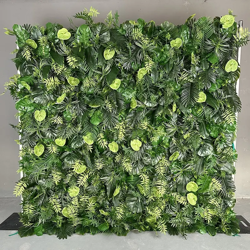Cây nhân tạo cỏ tường hàng rào gỗ Hoàng Dương bối cảnh đám cưới màu xanh lá cây hoa bức tường trà bên hoa bảng điều khiển cho nhà vườn trang trí