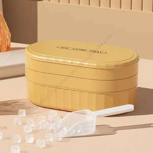 Molde de silicona portátil S267 para cubitos de hielo con tapa y caja para congelador, venta al por mayor - Product Image 5