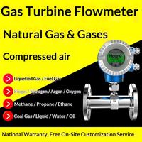 Débitmètre à turbine en acier inoxydable avec affichage numérique, type pipeline, pour liquides, eau, huile, eaux usées, gaz