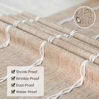 Nappes, nappe imperméable, linge de maison anti-décoloration, décoration de couverture de table rustique pour la cuisine à manger de Noël