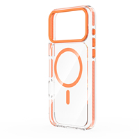Coque transparente antichoc avec boutons métalliques magnétiques et protection caméra pour iPhone 17 18 Pro Max – Vente en gros