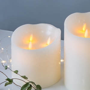 Mèche mobile D15 blanc paraffine cire télécommande Simulation minuterie <span class=keywords><strong>2</strong></span> 4 6 8 heures de mariage à piles flamme led bougie - Product Image 2