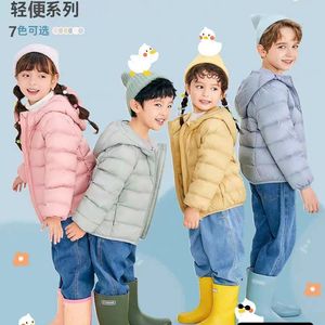 Doudoune légère décontractée pour enfants Style d'hiver pour garçons <span class=keywords><strong>et</strong></span> filles bébé <span class=keywords><strong>manteau</strong></span> court en duvet de canard <span class=keywords><strong>blanc</strong></span> à capuche - Product Image 4