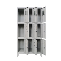 Casier en acier gris 9/12 portes, casiers scolaires 6 portes, casiers personnalisés pour bureau, dortoir et personnel d'usine