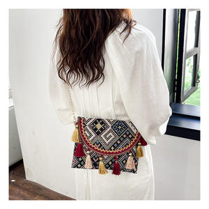 2024 grosir campur Bohemian baru tas bahu wanita selempang musim panas kedatangan baru ketiak Bohemian dicetak tas tangan wanita - Product Image 5