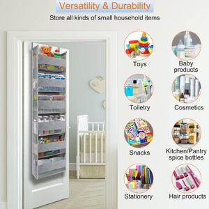 Over The Door Organizer 6 <b>Shelves</b> 12 Pockets Heavy Duty Hanging Storage For Behind Doors And Walls - Product Image 4