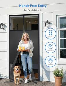 आधुनिक चुंबकीय स्क्रीन दरवाजा गोपनीयता के साथ आधुनिक चुंबकीय स्क्रीन दरवाजा और रसोई के लिए 32x80 इंच पालतू जानवरों के अनुकूल स्क्रीन पर्दे - Product Image 4