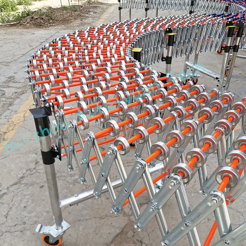 Trasportatore a rulli con ruote per pattini a rotelle in plastica di Nylon espandibile flessibile a gravità in acciaio inossidabile per impieghi gravosi in vendita