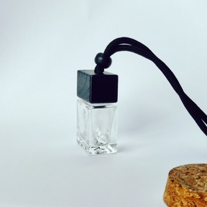 <strong>Car</strong> <strong>Diffuser</strong> <strong>Refill</strong> Bottle with Built-in Seal Cap - 10ml Crystal Clear Flat Square Style - Product Image 1