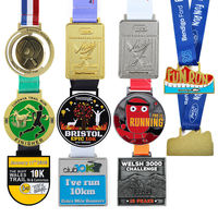 Médaille plaquée or Marathon Frame Ballet Ww2 German Horse Plain Traditional Sports Cross National Day avec découpe et impression