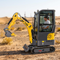 Mini-excavatrice chinoise 1,5 tonne à moteur personnalisable, abordable et très demandée, idéale pour les travaux d'ingénierie et l'utilisation en verger