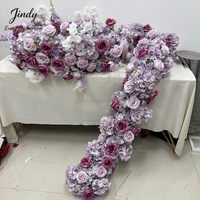 Décoration de table rose JINDY, centre de table, arrangements floraux, centre de table de mariage en soie, chemin de table fleuri