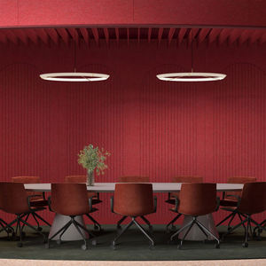 Panneau acoustique d'insonorisation moderne pour studio d'hôtel Panneau <span class=keywords><strong>de</strong></span> plafond en <span class=keywords><strong>laine</strong></span> <span class=keywords><strong>de</strong></span> verre avec panneau ignifuge en <span class=keywords><strong>bois</strong></span> <span class=keywords><strong>de</strong></span> style polyester - Product Image 6