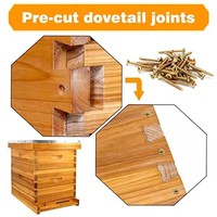 Pomelo Marke 2-Schicht Komplettes Langstroth Bienenstock-Starter-Set 10 Rahmen China-Tannenholz Material Neuzustand Gelbe Bienenkiste