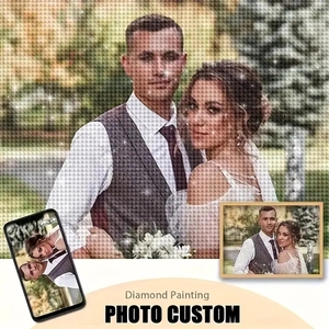 MOQ=1 Pintura de Diamantes 5D Personalizada con Enví<span class=keywords><strong>o</strong></span> Directo, Arte de Diamantes DIY para Decoración de Paredes del Hogar y Cuadros - Product Image 4