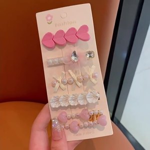All'ingrosso cartone animato carino per bambini fiore rosa fermaglio per capelli - Product Image 6