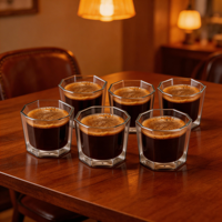 Gelas Minum Premium 350ml, Tumbler Kopi Bebas BPA, Aman untuk Mesin Cuci Piring, Desain Vintage, Gelas Kopi Berdinding Ganda