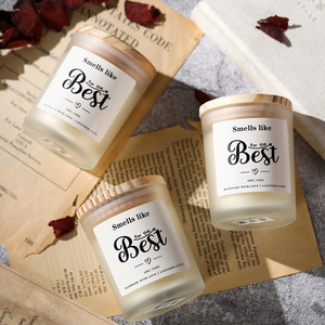 Handgemachte Moderne Aromatherapie-Kerze mit Hochwertigem Glasbecher & Weißem Mattiertem Holzdeckel, Rauchfreies Sojawachs Kreatives Souvenir - Product Image 4