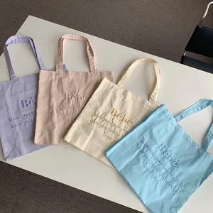2024 классная модная корейская холщовая сумка с вышитым алфавитом для школьниц, сумка на одно плечо, оптовая продажа, сумка-тоут