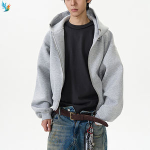 Sweat à capuche unisexe à capuche large et ample, couleur unie, poids lourd, impression numérique brodée personnalisée - Product Image 1