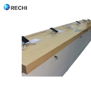 RECHI, accesorio moderno para teléfono móvil, mesa de mostrador de exhibición al por menor contra la pared con <span class=keywords><strong>caja</strong></span> de <span class=keywords><strong>luz</strong></span> LED HD para diseño de tienda electrónica - Product Image 2