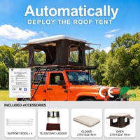 Tente de toit de voiture entièrement automatique, universelle pour SUV et berlines, camping en plein air, voyage en autonomie, imperméable, résistante au froid, quatre saisons, 2 personnes
