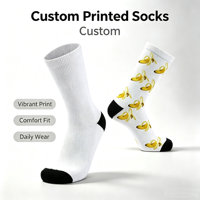 Chaussettes personnalisées pour hommes, femmes, unisexes, adultes, décontractées, pour tous les jours, avec logo imprimé, tie-dye, dégradé, ombré, chaussettes imprimées personnalisées