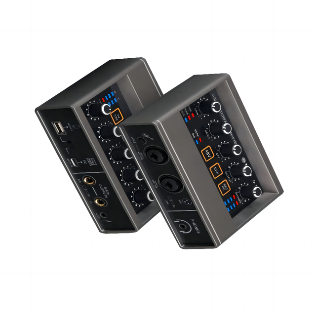 Demao Q16 Usb Audio Interface Music External Condenser Microphone Recording Sound Card for Pc Recorder Computer Studio Live