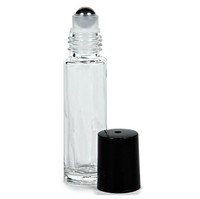 Flacon à bille en verre pour huile essentielle rechargeable de 5 ml, 10 ml, 15 ml, étanche, transparent, ambré, flacon de parfum à bille, flacon de test