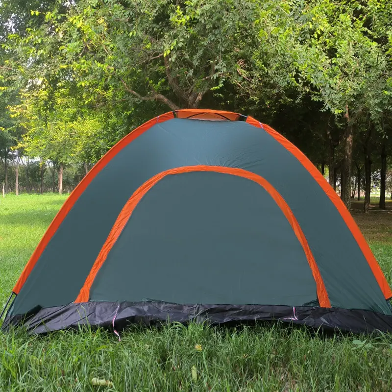 텐트 야외 매뉴얼 2-4 인 비치 넓은 공간 접이식 캠핑 더블 비와 이슬 캠프 텐트 공장