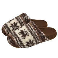Chaussons d'intérieur haut de gamme en suède à motifs de dessins animés, design inspiré des îles, parfaits pour l'automne et l'hiver, doux, chauds et moelleux