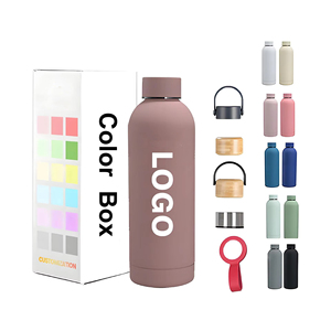 Custom Logo Luxury Water Bottle Insulated 304 Stainless Steel Vacuum <strong>Flask</strong> Keep <strong>Hot</strong> and Cold 500ml Drink Outdoor Waterbottle - Product Image 1