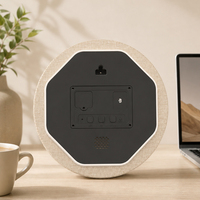Horloge murale intelligente avec alarme, affichage LED numérique moderne, date, rétroéclairage, grand écran LED, horloge murale en bois avec télécommande