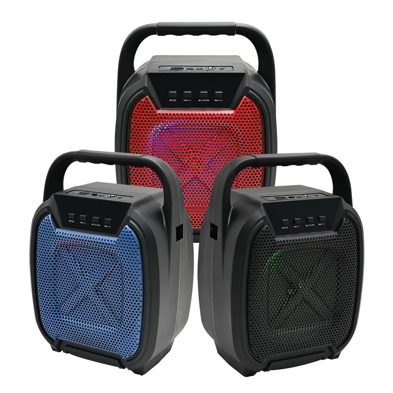 Grosir 2020 Single 6.5Inch Portable Baffle Gigi Biru Speaker dengan Led Light