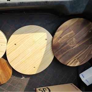 Round Carbonized <b>Pine</b> Plant Stand BH-4587 Standing Type Eco-Friendly Rustic Style Storage <b>Shelf</b> Unit - Product Image 4