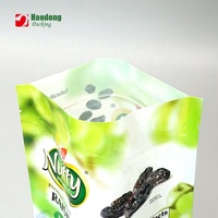 Sachet d'emballage composite en plastique recyclable à fenêtre transparente, imprimé en héliogravure sur mesure, à huit soudures latérales, pour raisins secs