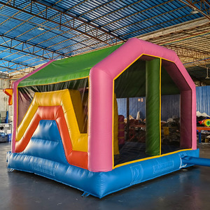 Château gonflable personnalisé en PVC sur le thème de la licorne avec toboggan, équipement de terrain de jeu intérieur - Product Image 5