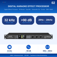 HG-1809S Processeur d'effets de réverbération numérique métallique 24 canaux avec améliorateur pour KTV, karaoké, bar, studio de musique à domicile