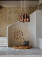 2023 lampe à suspension en bois de conception moderne de chine de Guangzhou, Art créatif pour la maison de Restaurant