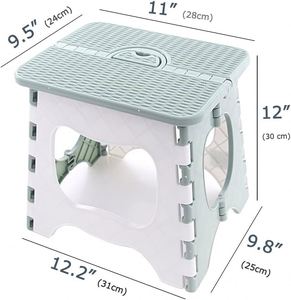 13 Inch Comfortable Non-Slip Plastic Foldable Step <b>Stool</b> for Home Furniture Workshop Farmhouse Multi-Purpose Use - Product Image 2