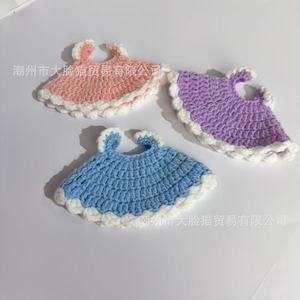 Vestido de princesa tejido a crochet para muñecas de peluche, ropa de muñeca de algodón hecha a mano de 20 cm, ropa de fiesta unisex - Product Image 1