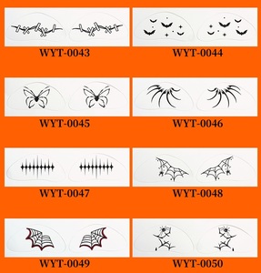 Tatouages temporaires de taches de rousseur chauve-souris noires pour Halloween, autocollants faciaux amovibles, imperméables et faciles à appliquer pour fêtes et jeux de rôle - Product Image 4