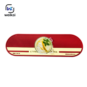 Tapete de Barra Rojo Personalizado con Logotipo en Relieve, Tapete de PVC Suave Impreso para Cerveza, Antideslizante, para <span class=keywords><strong>Pub</strong></span> y Restaurante - Product Image 1