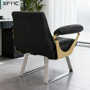 Ghế làm tóc hiện đại, đơn giản, bằng thép không gỉ, màu vàng và đen, dành cho salon tóc, ghế tạo kiểu tóc, ghế cắt tóc - Product Image 6