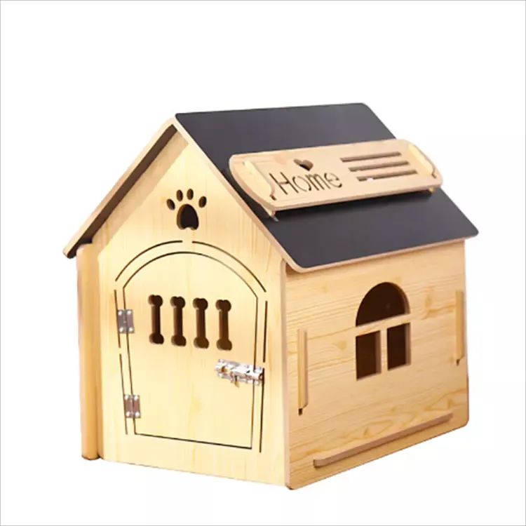 Простой в сборке домик для Собак прочный деревянный домик маленькие деревянные питомники с дверью для собак