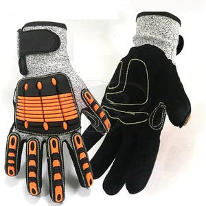 Gants de mécanicien en cuir robustes sur mesure TPR vente en gros de gants de mécanicien en cuir à bas quantité minimale de commande TPR - Product Image 3