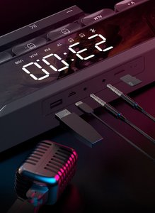 Haut-parleur miroir <span class=keywords><strong>de</strong></span> jeu V18 RGB pour PC, boîte <span class=keywords><strong>de</strong></span> <span class=keywords><strong>son</strong></span> 3D, <span class=keywords><strong>barre</strong></span> <span class=keywords><strong>de</strong></span> <span class=keywords><strong>son</strong></span> avec horloge, <span class=keywords><strong>audiophile</strong></span> haut <span class=keywords><strong>de</strong></span> gamme, haut-parleur professionnel - Product Image 5