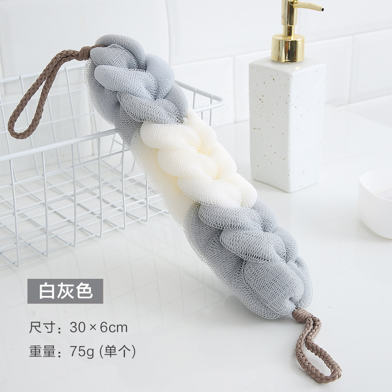 White-gray: Bath scrubber, soft to the touch (stretchable)