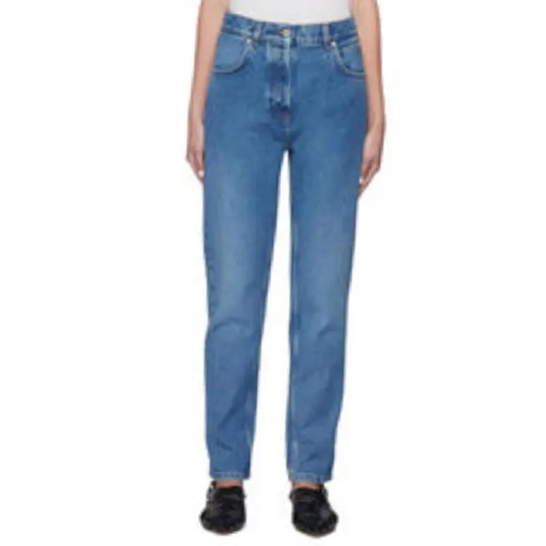Wholesale New Style Custom Blue Skinny High Waist Denim Ladies Sustainable Jeans high stretch pant Women